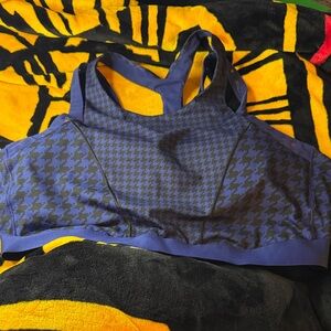 adidas x Ivy Park Navy Houndstooth Sports Bra